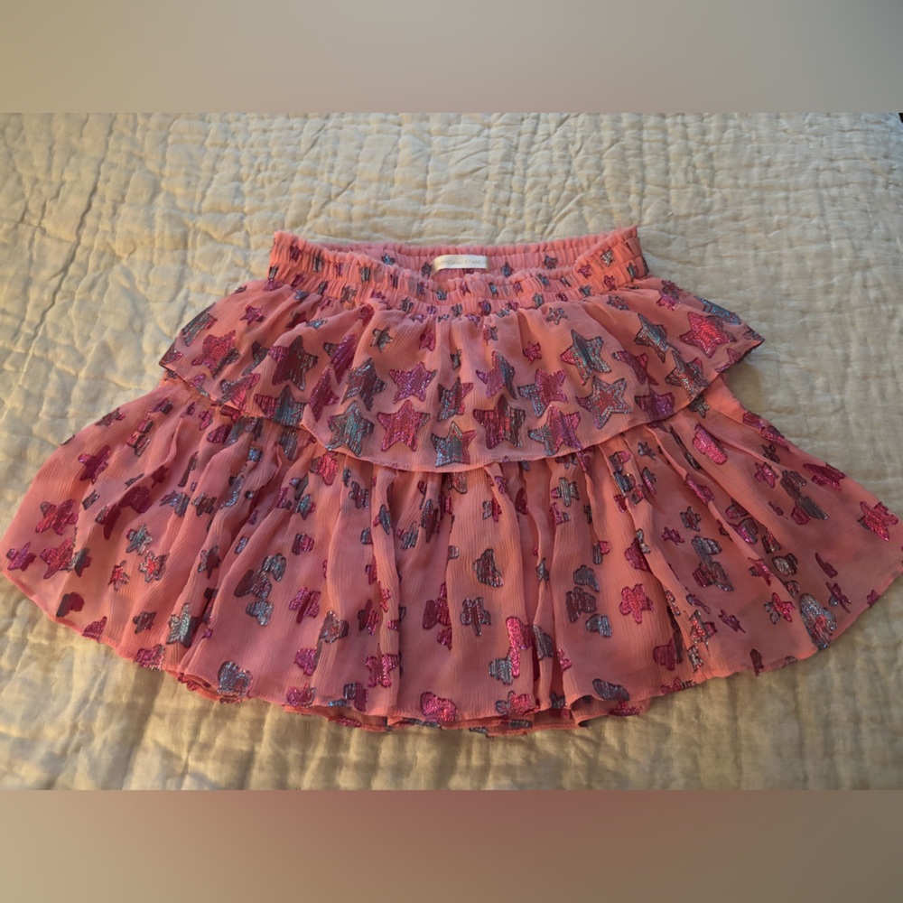 LoveShackFancy Pink Star ruffle skirt